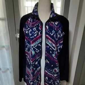 Womens long sleeve zip up jacket by Chaps Sport size XL EUC